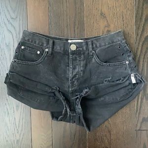 One Teaspoon Black Bandit Shorts